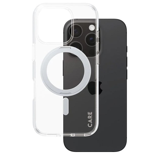 CARE by PanzerGlass Feature Kickstand Case iPhone 16 Pro 6.3&quot  silver/silver MagSafe 1326 1