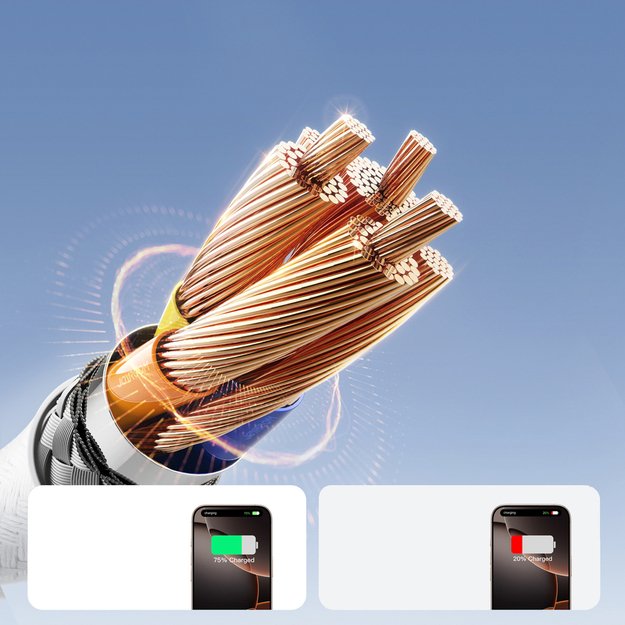 Joyroom S-A28 Flash Series 60W USB-C - USB-C Cable 2m - White 1