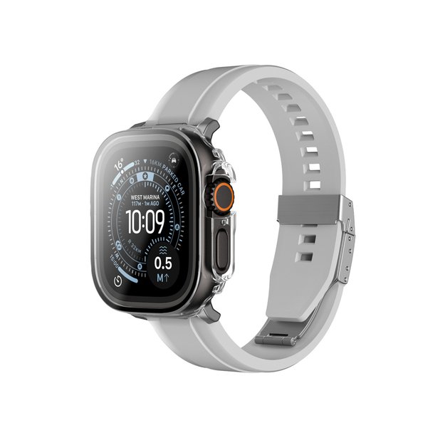 AmazingThing Radix Glass Screen Protector with Case for Apple Watch UItra 3 49mm - Clear 5