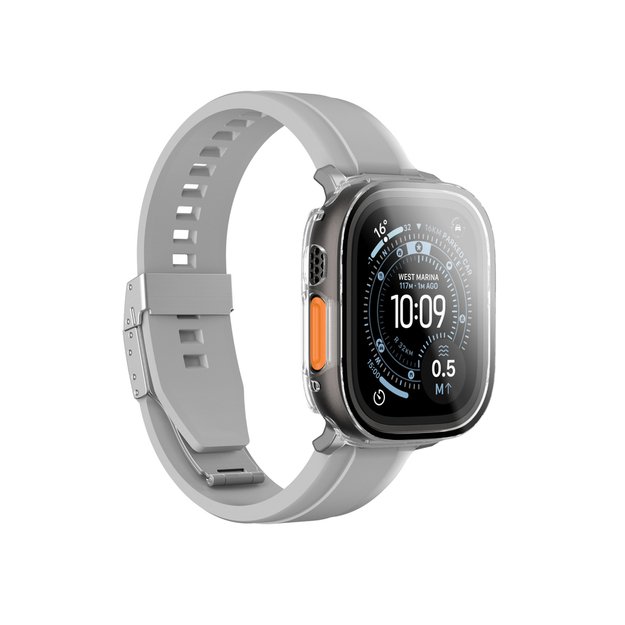 AmazingThing Radix Glass Screen Protector with Case for Apple Watch UItra 3 49mm - Clear 1