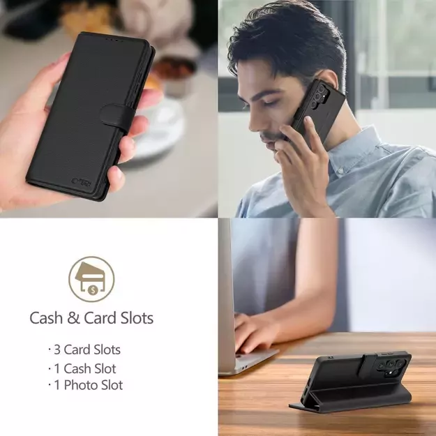 Tech-Protect Wallet Case for Motorola Moto G56 5G - Black 3