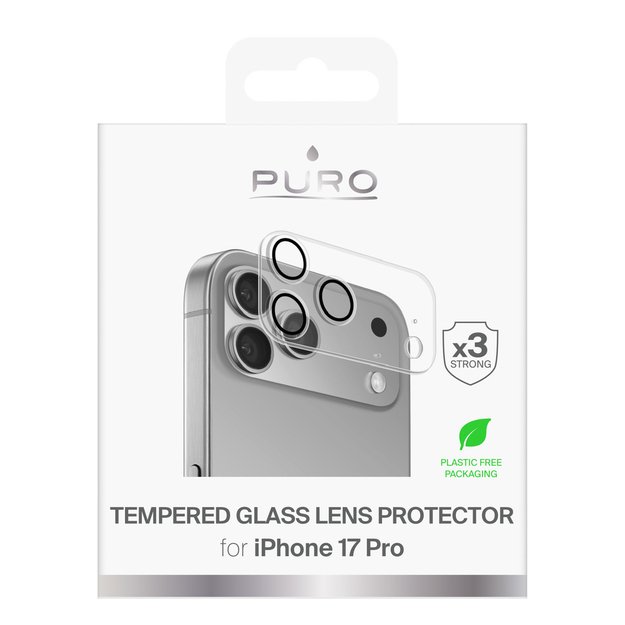 Puro Camera Standard tempered glass for iPhone 17 Pro for camera island and lenses 1