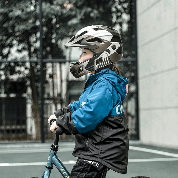 Rockbros TS-61 10110061006 Children' s Bike Helmet with Detachable Chin Size M (54-57) - Gray 2