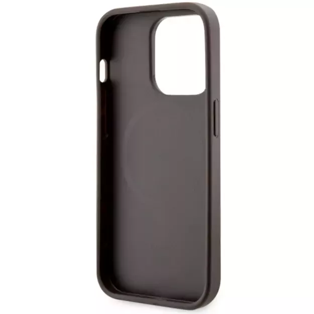 Guess GUHMP14LHGCFSEW iPhone 14 Pro 6.1  brown/brown hard case GCube Stripes MagSafe 13