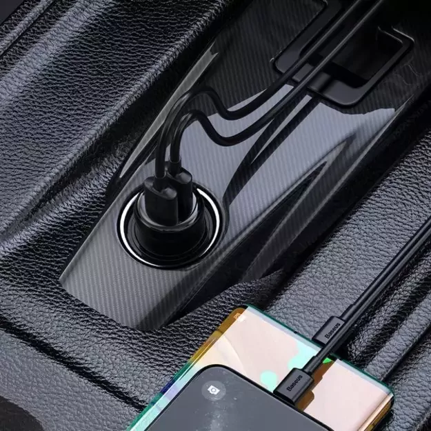 Wireless Bluetooth FM transmitter with charger Baseus S-16 (Overseas edition) - black 5