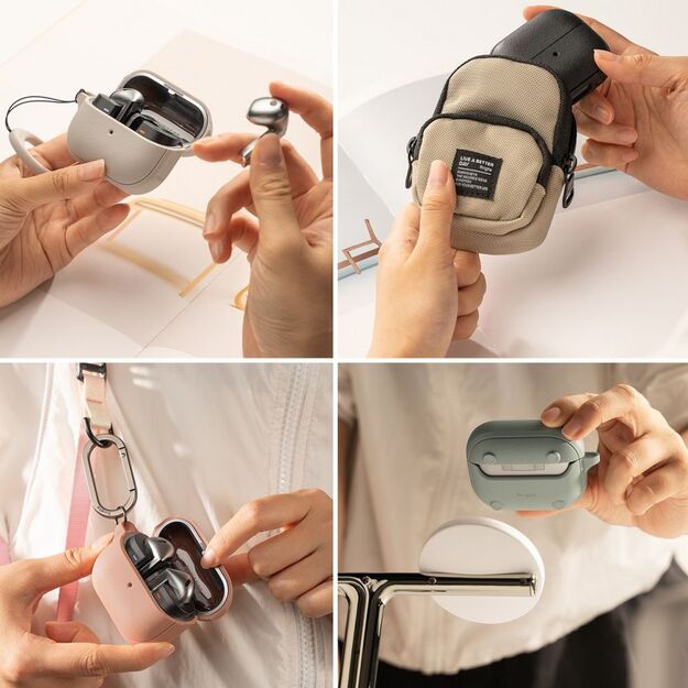 Ringke Onyx MagSafe Case for Samsung Galaxy Buds 3 / 3 Pro - Gray 6