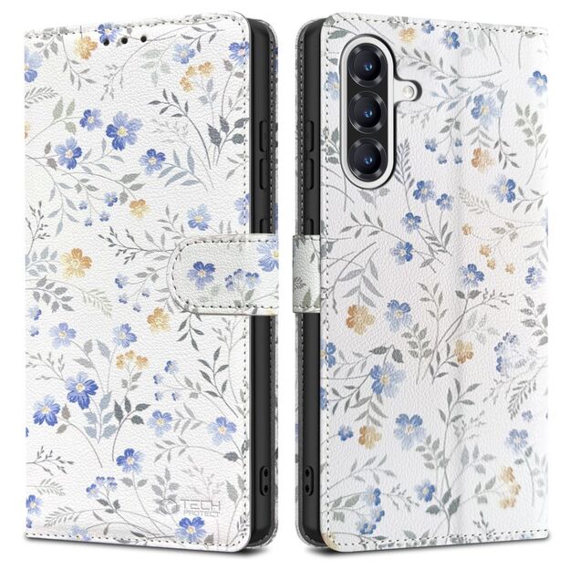 Tech-Protect Wallet Case for Samsung Galaxy A36 5G - White Daisies