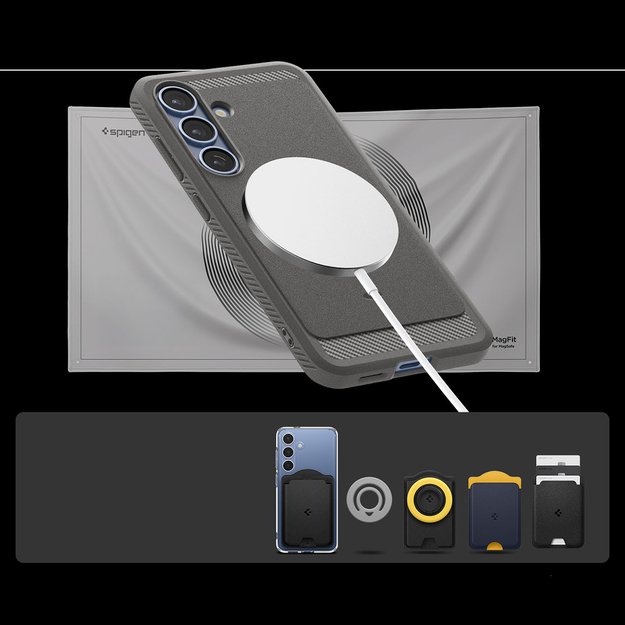 Spigen Rugged Armor Mag MagSafe Case for Samsung Galaxy S25 - Gray 5