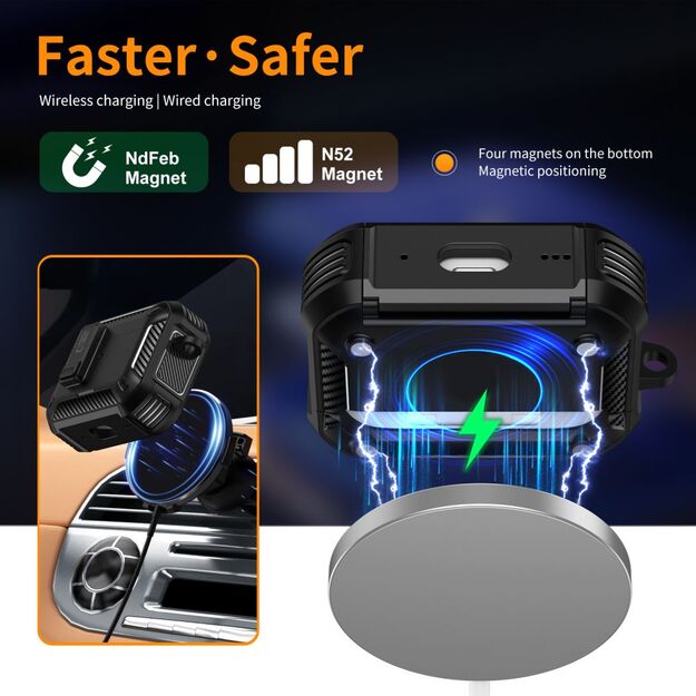 Tech-Protect Carbonox MagSafe case for AirPods Pro - black 2