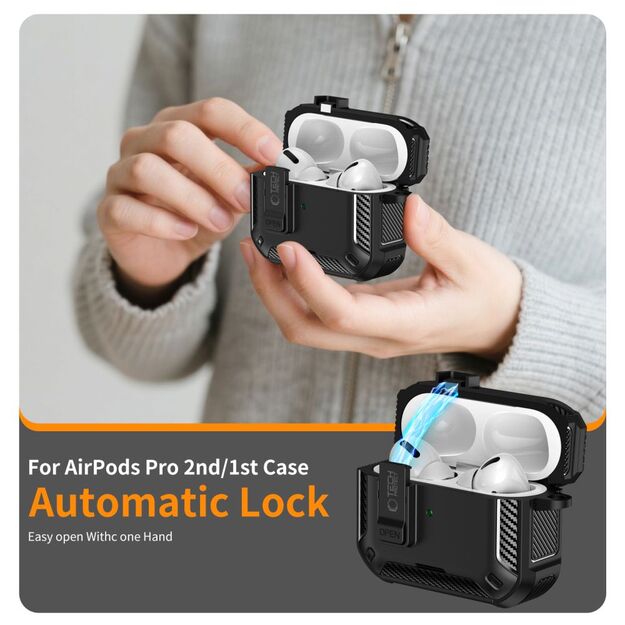 Tech-Protect Carbonox MagSafe case for AirPods Pro - black 4