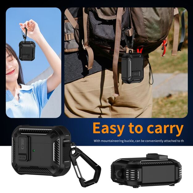 Tech-Protect Carbonox MagSafe case for AirPods Pro - black 7