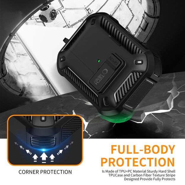 Tech-Protect Carbonox MagSafe case for AirPods Pro - black 5