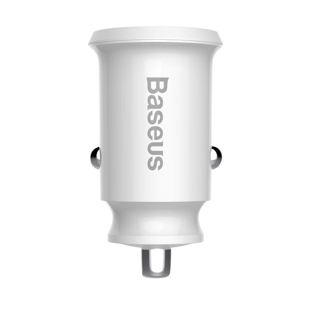 Baseus Grain Car Charger CCALL-ML02 mini charger 2x USB-A 3.1A - white 1
