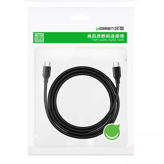 Ugreen US286 USB-C - USB-C PD QC 3A 480Mb/s cable 1.5m - black 4