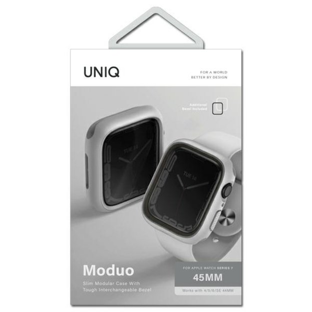 Uniq Moduo case for Apple Watch 4/5/6/7/8/SE/SE2 44/45mm - chalk gray 4