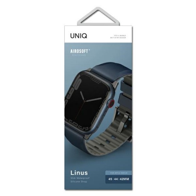 Uniq Linus strap for Apple Watch 1/2/3/4/5/6/7/8/SE/SE2/Ultra 42/44/45/49mm - blue 2