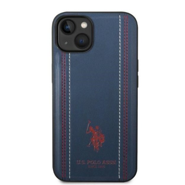 US Polo USHCP14MPFAV iPhone 14 Plus 6.7&quot  navy/navy blue Leather Stitch 2