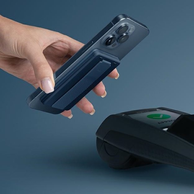 Uniq Heldro ID magnetic wallet with support and wristband - pink 4