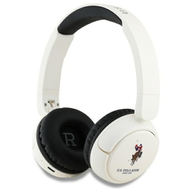 US Polo Bluetooth Headphones USHPV6PUNH White DH Color Logo
