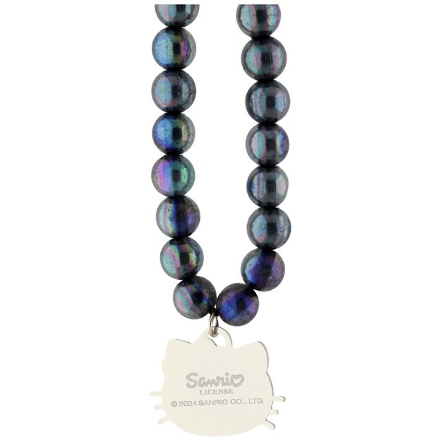 Hello Kitty Pearls Kitty Head Phone Charm - Black 2