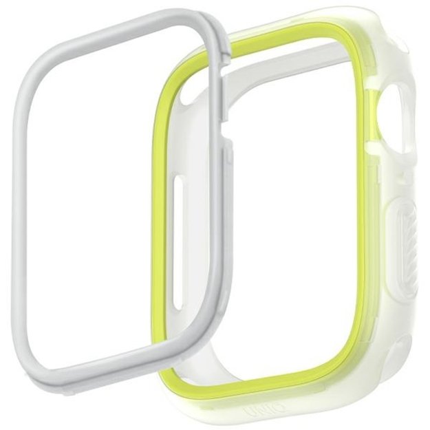 Uniq Moduo Case for Apple Watch 45/44mm Lime-White 1