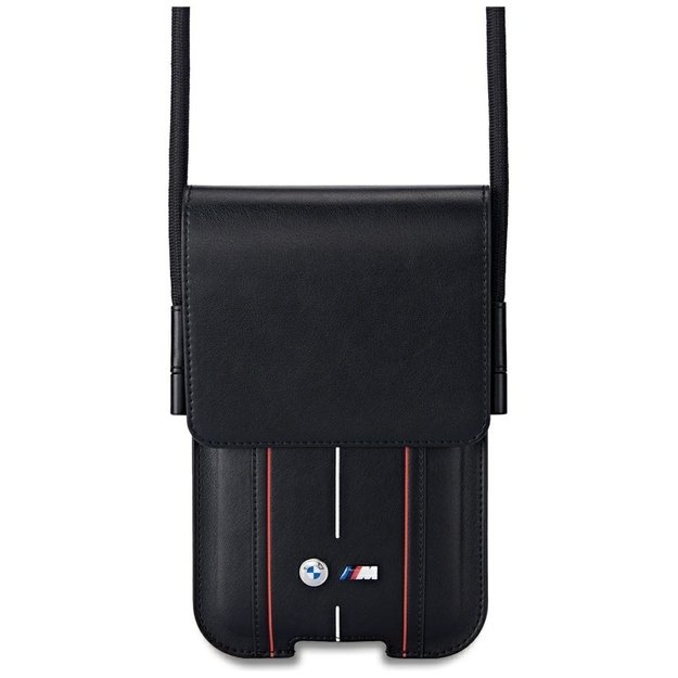 BMW Phone Pouch Red Stripes Phone Bag - Black