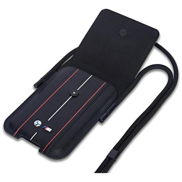 BMW Phone Pouch Red Stripes Phone Bag - Black 2