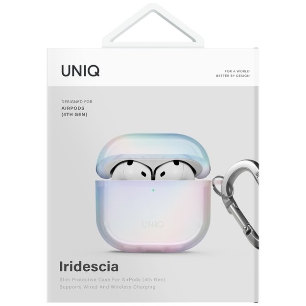 Uniq Iridescia case for AirPods 4 Hang Case - holo white 3