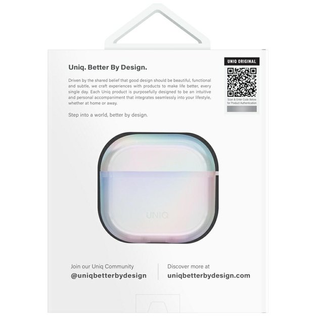 Uniq Iridescia case for AirPods 4 Hang Case - holo white 4