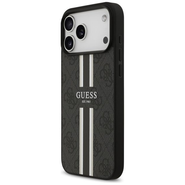 Guess 4G Printed Stripes MagSafe case for iPhone 17 Pro Max - black 1
