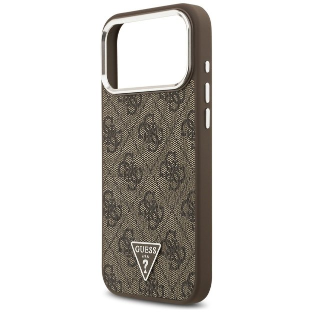 Guess 4G Triangle Logo MagSafe case for iPhone 17 Pro Max - brown 5