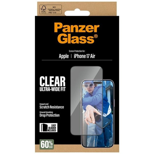PanzerGlass Ultra-Wide Fit EasyAligner Tempered Glass for iPhone Air 4