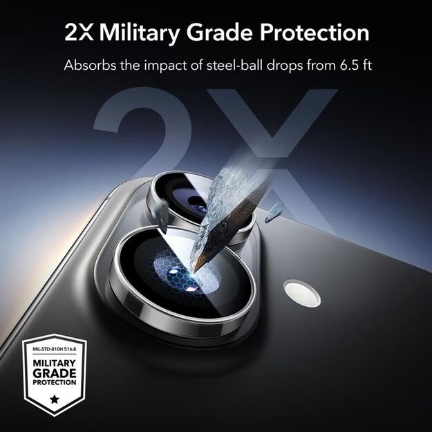 ESR Armorite Camera Cover for iPhone 16 / 16 Plus / 17 - Transparent 4