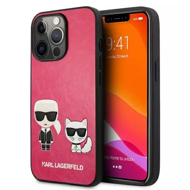 Karl Lagerfeld KLHCP13LPCUSKCP iPhone 13 Pro / 13 6,1  fuksja/fuchsia hardcase Ikonik Karl & Choupette