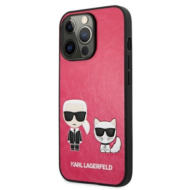 Karl Lagerfeld KLHCP13LPCUSKCP iPhone 13 Pro / 13 6,1  fuksja/fuchsia hardcase Ikonik Karl & Choupette 8
