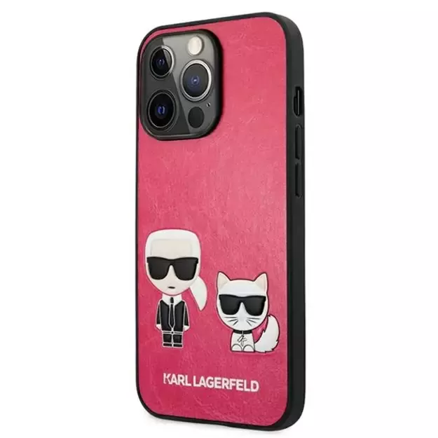 Karl Lagerfeld KLHCP13LPCUSKCP iPhone 13 Pro / 13 6,1  fuksja/fuchsia hardcase Ikonik Karl & Choupette 1