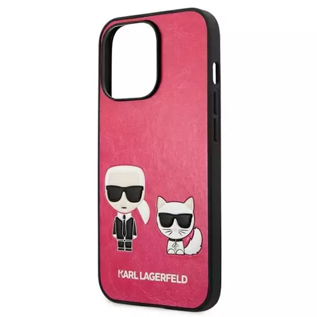 Karl Lagerfeld KLHCP13LPCUSKCP iPhone 13 Pro / 13 6,1  fuksja/fuchsia hardcase Ikonik Karl & Choupette 5