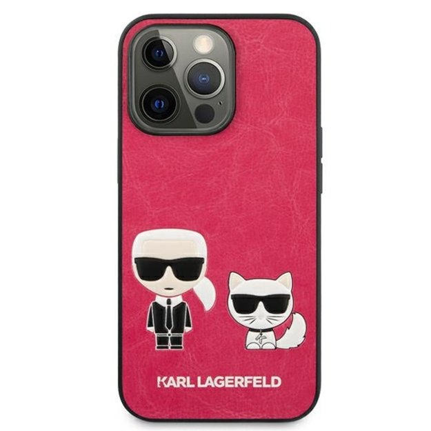Karl Lagerfeld KLHCP13LPCUSKCP iPhone 13 Pro / 13 6,1  fuksja/fuchsia hardcase Ikonik Karl & Choupette 9