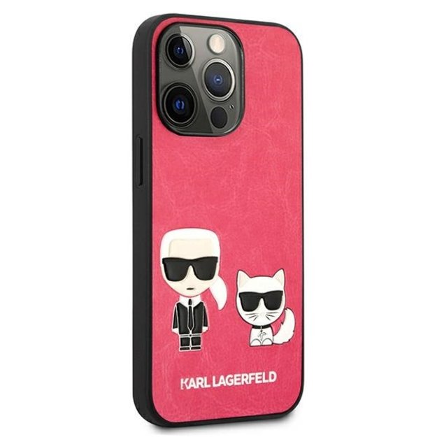 Karl Lagerfeld KLHCP13LPCUSKCP iPhone 13 Pro / 13 6,1  fuksja/fuchsia hardcase Ikonik Karl & Choupette 10