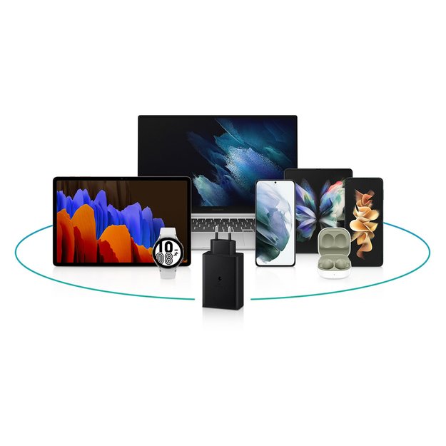 Samsung charger 2x USB Type C / USB PPS, Power Delivery PD 65W, QC 3.0, AFC, FCP black (EP-T6530NBEGEU) 6