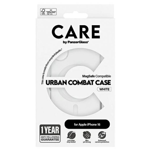 CARE by PanzerGlass Flagship Case iPhone 16 6.1&quot  white/white MagSafe 1337 3