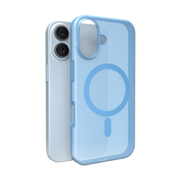 Puro Daylight Magsafe Compatible Silicone Case for iPhone 17 - Translucent Blue