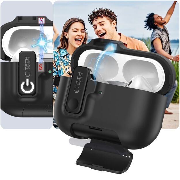 Tech-Protect Slim Hook Case for AirPods Pro 3 - Black 8