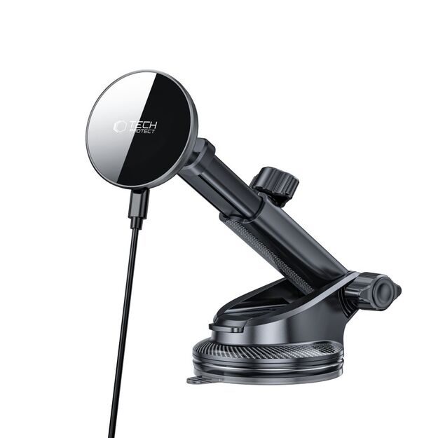 Tech-Protect mm15W-V10 Magnetic MagSafe Car Holder for Cockpit/Windshield/Air Vent - Black 2