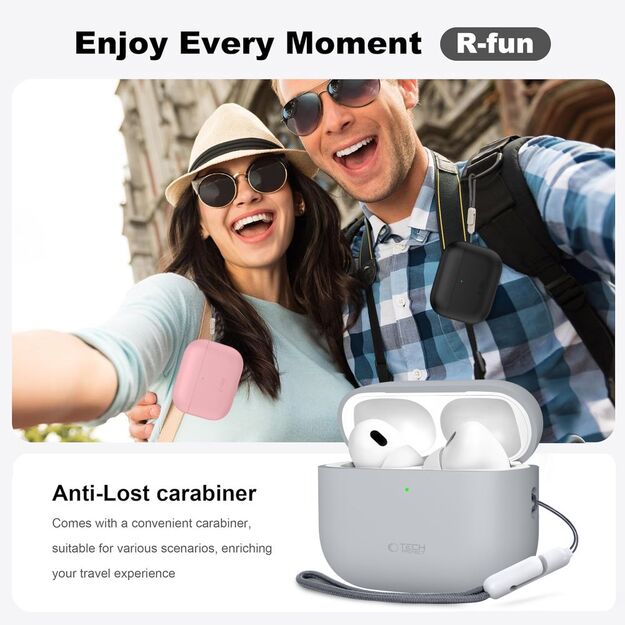 Tech-Protect Silicone Case for AirPods Pro 3 - Gray 6