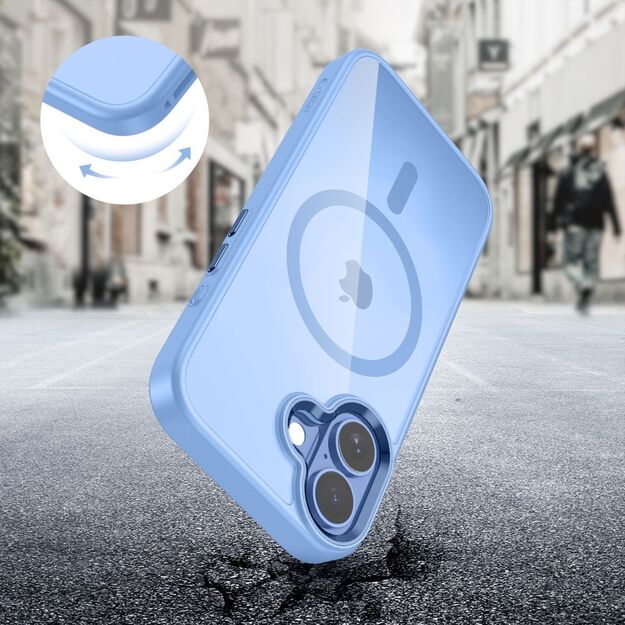 Tech-Protect MagMat MagSafe Case for iPhone 17 - Transparent Blue 6