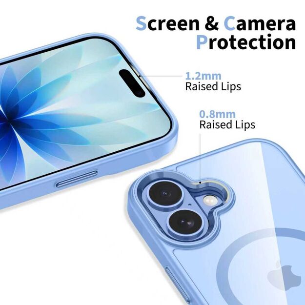 Tech-Protect MagMat MagSafe Case for iPhone 17 - Transparent Blue 4