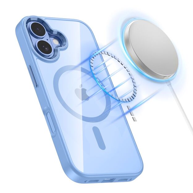 Tech-Protect MagMat MagSafe Case for iPhone 17 - Transparent Blue 3