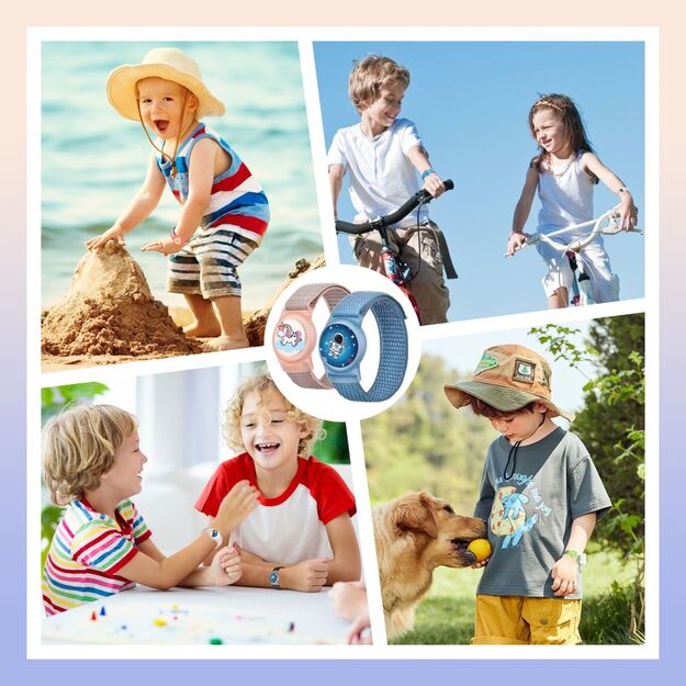 Tech-Protect Nylon Strap for Apple AirTag 1/2 - Blue 5