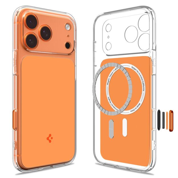 Spigen Thin Fit MagSafe Case for iPhone 17 Pro Max - Clear Orange 1